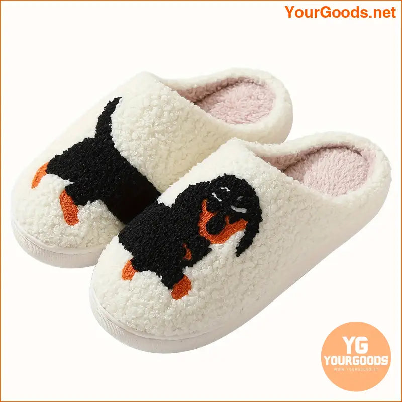 Kawaii Dachshund Plush Memory Foam House Slippers - YourGoods Online Shop