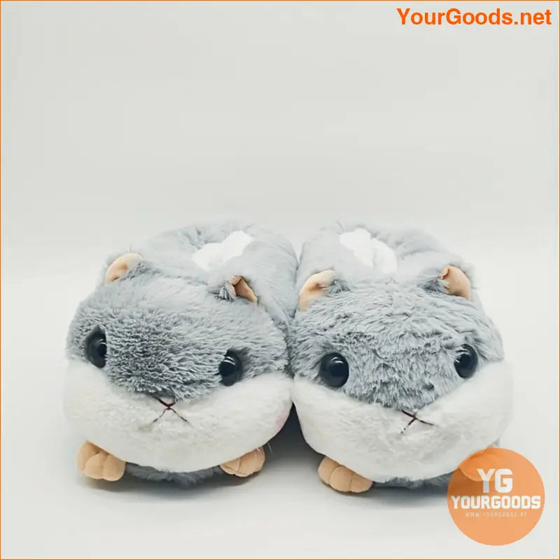 Kawaii Hamster Plush NonSlip Womens Indoor Slippers - YourGoods Online Shop