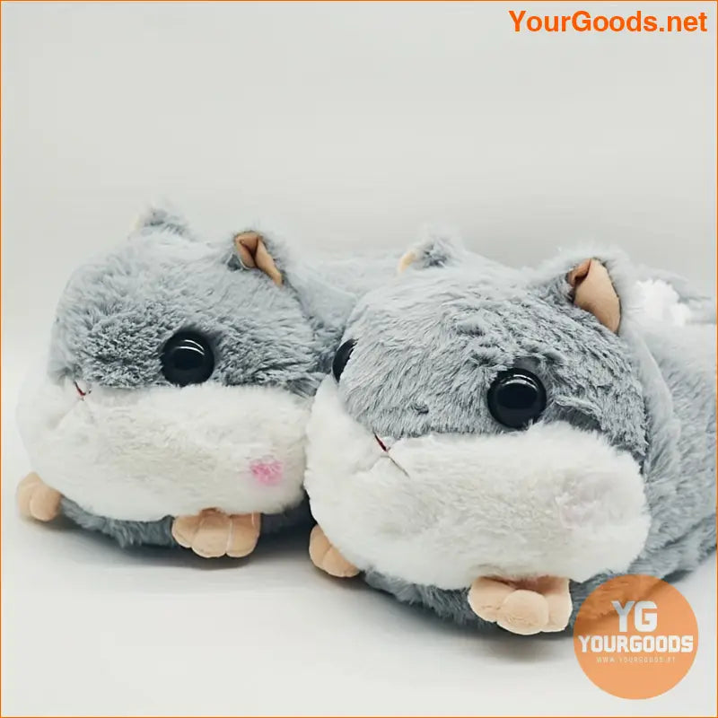 Kawaii Hamster Plush NonSlip Womens Indoor Slippers - YourGoods Online Shop