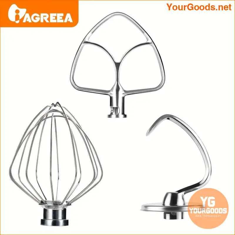 Kitchen Aid Compatible Stainless Steel Mixing Beater Set - YourGoods Online Shop