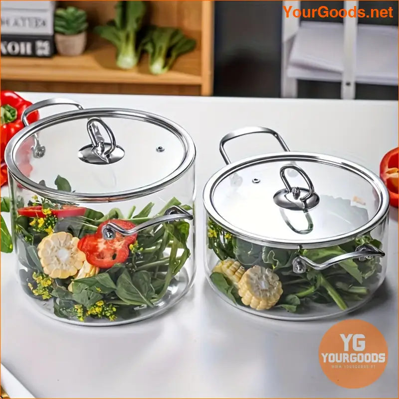 Large Capacity Borosilicate Glass Soup Pot with Lid - YourGoods Online Shop