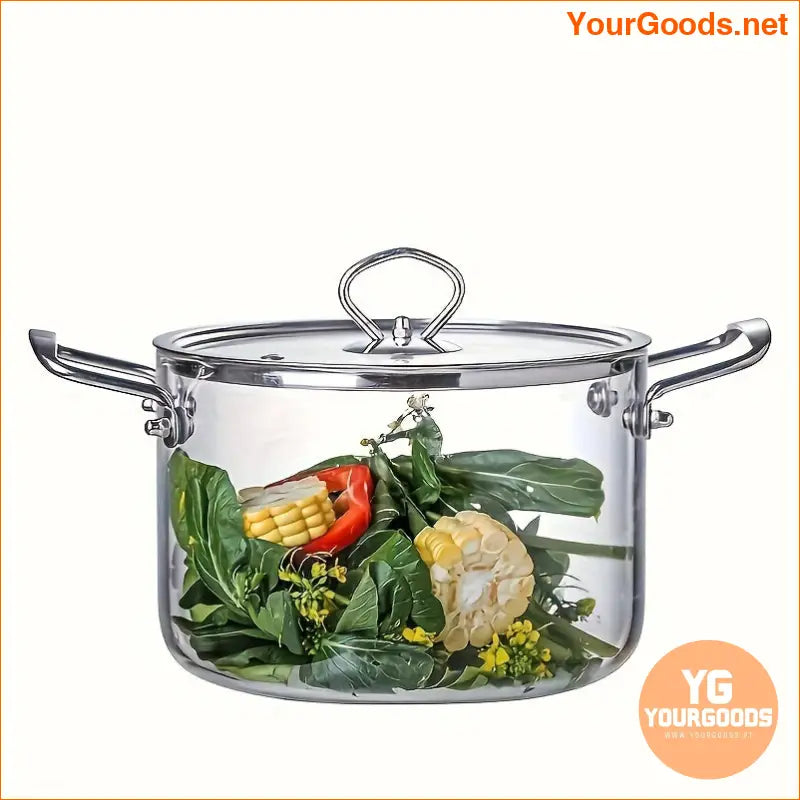 Large Capacity Borosilicate Glass Soup Pot with Lid - YourGoods Online Shop