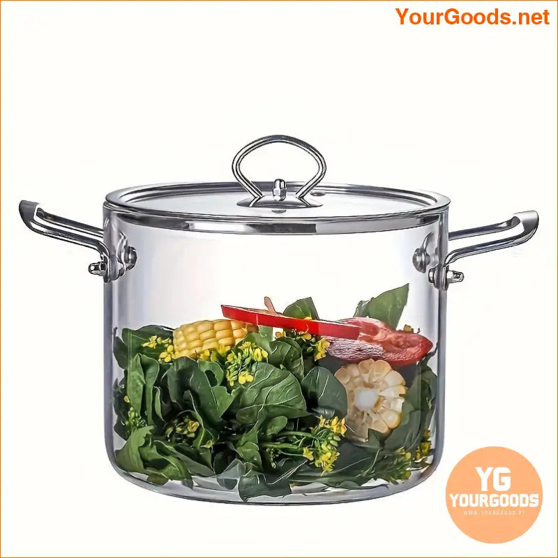 Large Capacity Borosilicate Glass Soup Pot with Lid - YourGoods Online Shop