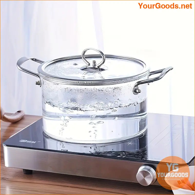 Large Capacity Borosilicate Glass Soup Pot with Lid - YourGoods Online Shop