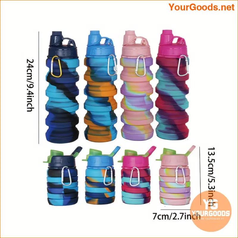 Large Capacity Foldable Silicone Water Bottle Portable Durable - YourGoods Online Shop