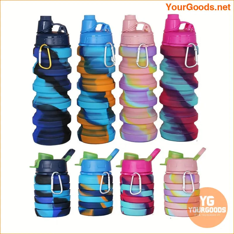 Large Capacity Foldable Silicone Water Bottle Portable Durable - YourGoods Online Shop