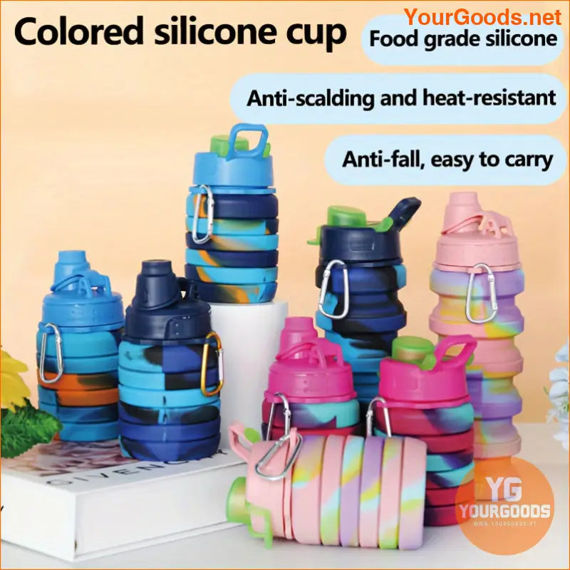 Large Capacity Foldable Silicone Water Bottle Portable Durable - YourGoods Online Shop