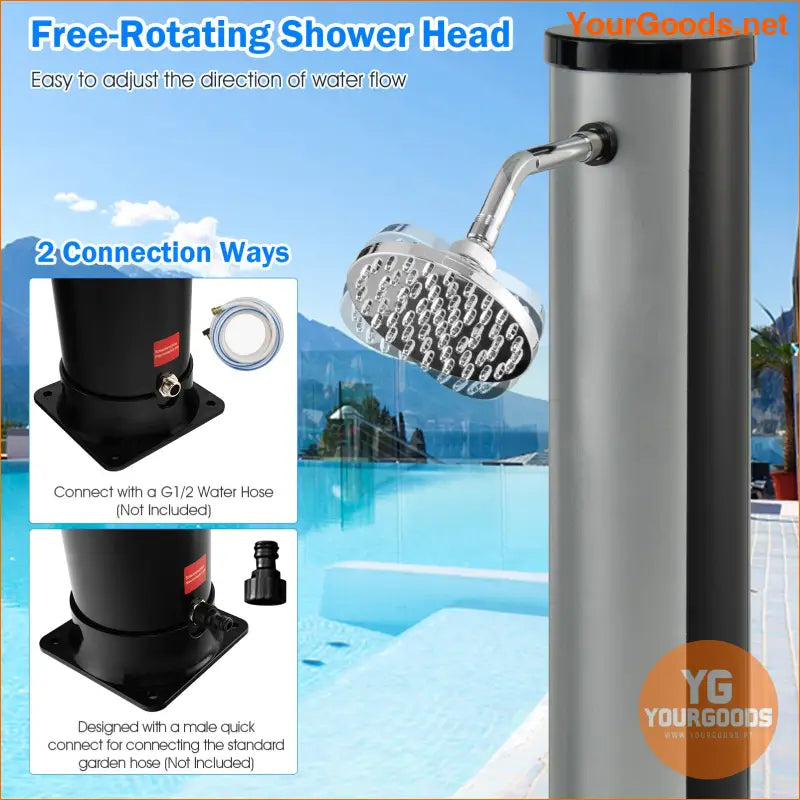 10 Gallon Solar Heated Outdoor Camping Shower System - YourGoods Online Shop