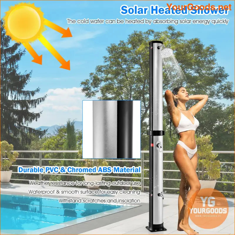 10 Gallon Solar Heated Outdoor Camping Shower System - YourGoods Online Shop