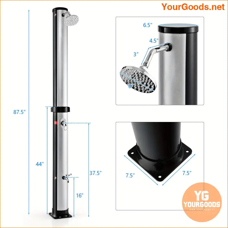 10 Gallon Solar Heated Outdoor Camping Shower System - YourGoods Online Shop