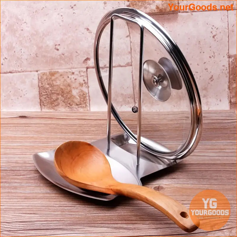 Large Capacity Stainless Steel Pot Lid Rack with Drain Tray - YourGoods Online Shop