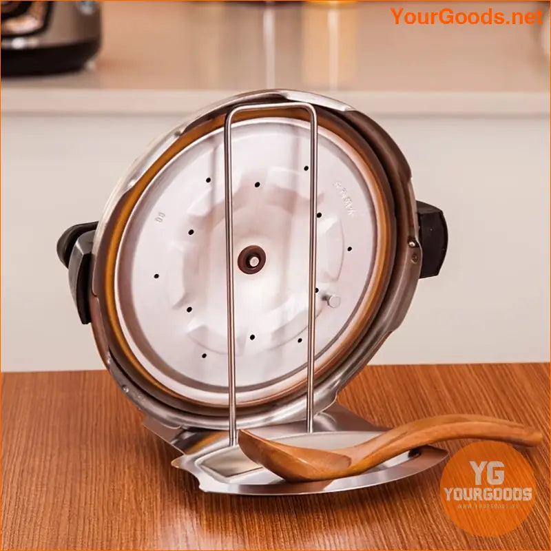 Large Capacity Stainless Steel Pot Lid Rack with Drain Tray - YourGoods Online Shop