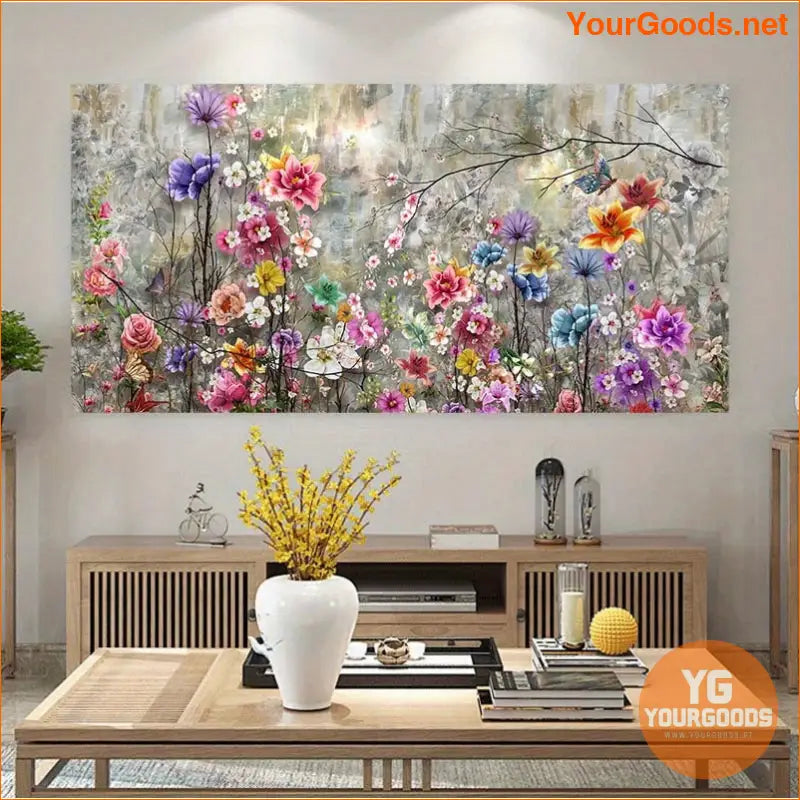 Large Vibrant Abstract Canvas Art Autumn Inspired Decor - YourGoods Online Shop