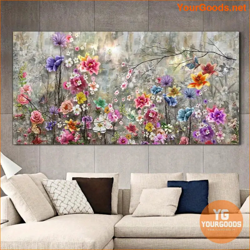 Large Vibrant Abstract Canvas Art Autumn Inspired Decor - YourGoods Online Shop