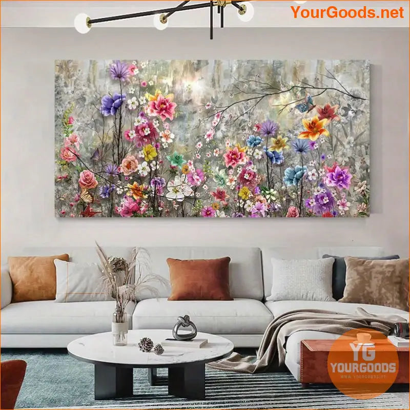 Large Vibrant Abstract Canvas Art Autumn Inspired Decor - YourGoods Online Shop