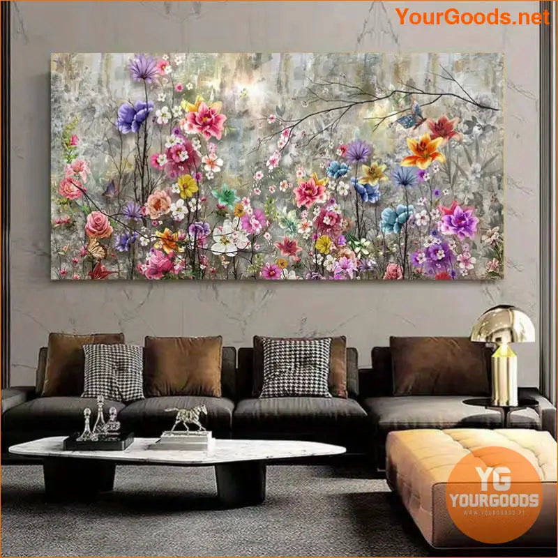 Large Vibrant Abstract Canvas Art Autumn Inspired Decor - YourGoods Online Shop