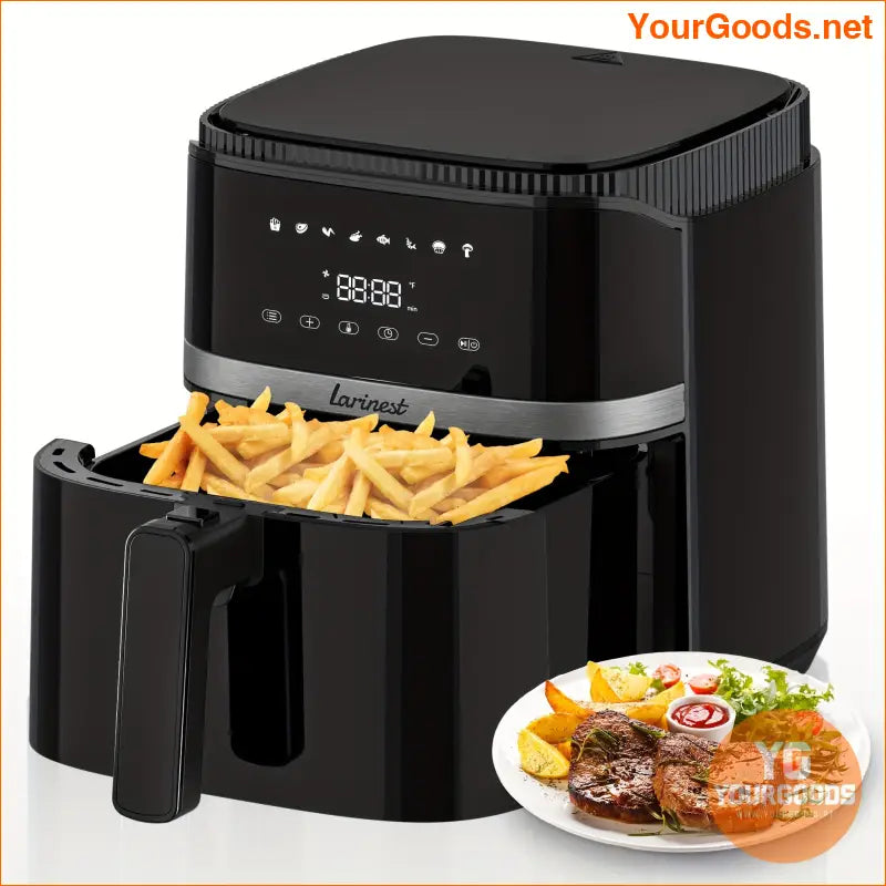 Larinest 53Qt Air Fryer 8 Presets Dishwasher Safe Black - YourGoods Online Shop