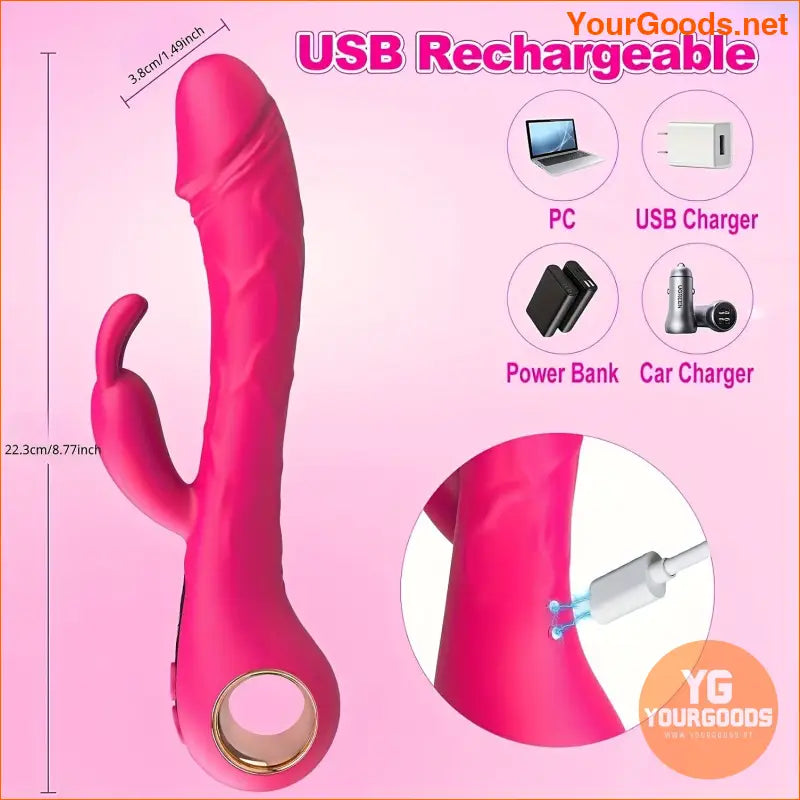 LCD GSpot Rabbit Vibrator with 9 Vibrations - YourGoods Online Shop