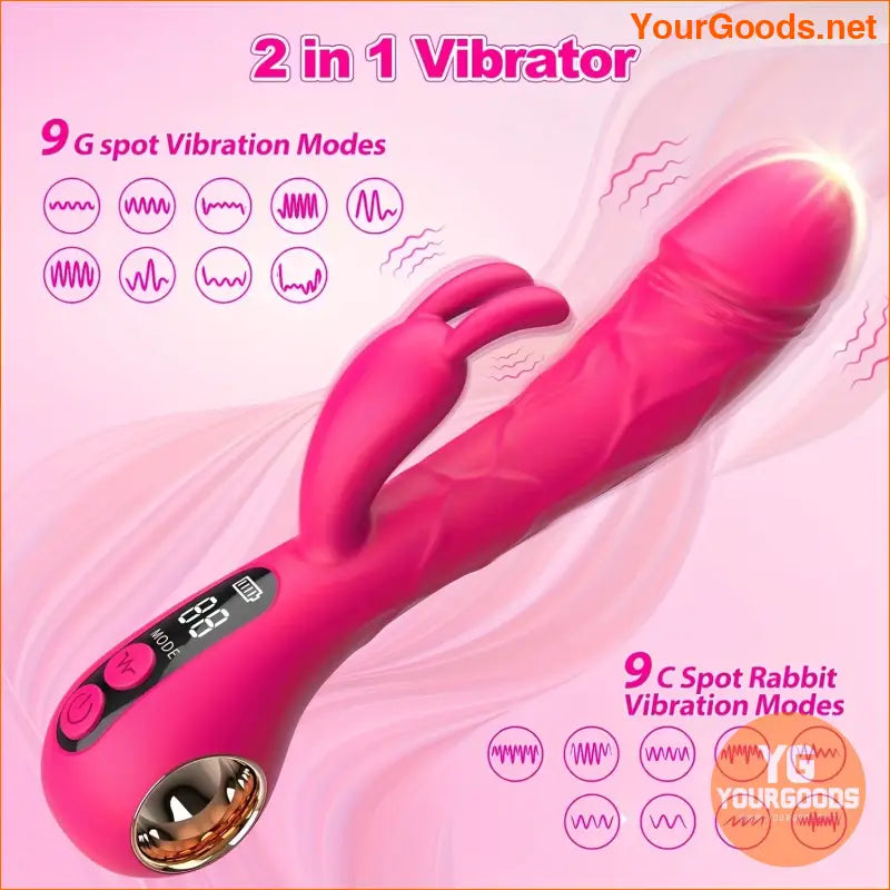 LCD GSpot Rabbit Vibrator with 9 Vibrations - YourGoods Online Shop