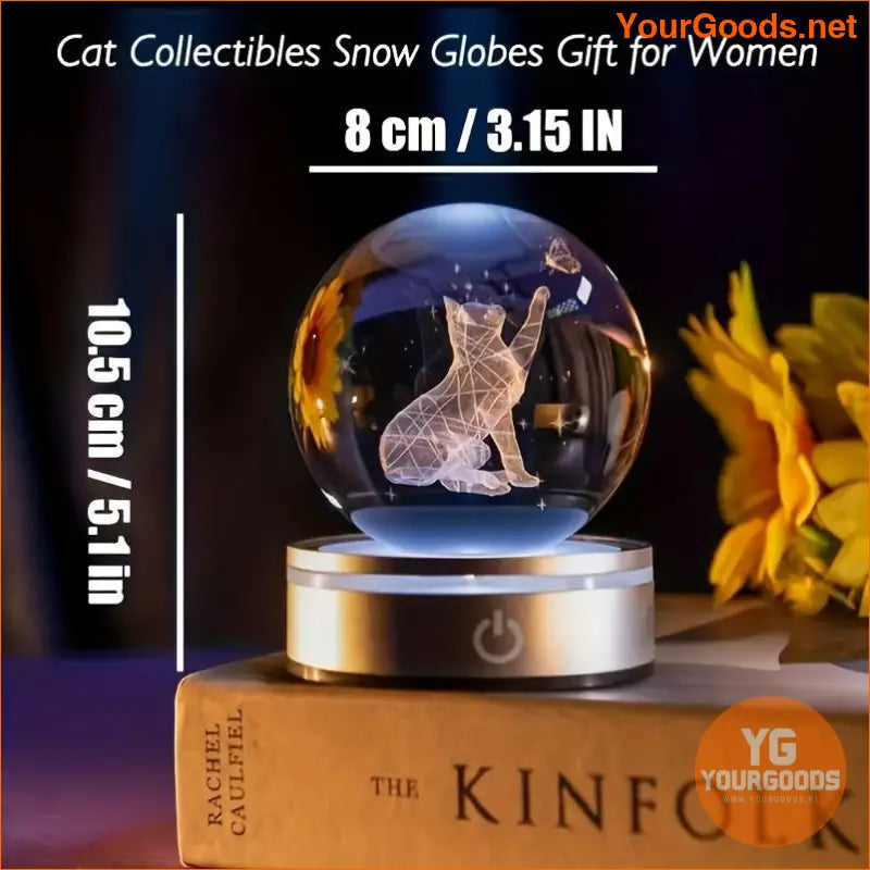 LED Base 3D Crystal Cat Ball Perfect Gift - YourGoods Online Shop