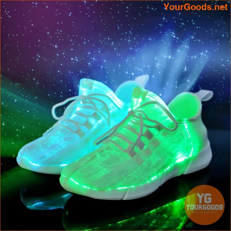 LED Fiber Optic Shoes Light Up Sneakers Flash Shoes -7 Color-changing, Suitable For Holiday Party Dancing, Halloween, Christmas, New Year, Women LED Shoes Fiber Optic Light Up Sneakers USB Charging Dancing Shoes - YourGoods Online Shop