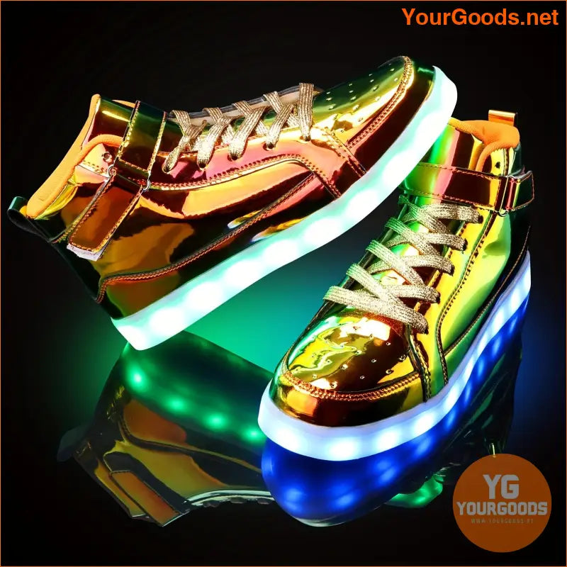 LED Lights Up Shoes, Unisex Luminous Flashing Trainers, USB Charging Lace Up Couples Dancing Shoes - YourGoods Online Shop