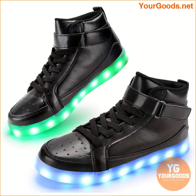 LED Lights Up Shoes, Unisex Luminous Flashing Trainers, USB Charging Lace Up Couples Dancing Shoes - YourGoods Online Shop