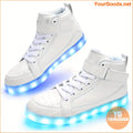 LED Lights Up Shoes, Unisex Luminous Flashing Trainers, USB Charging Lace Up Couples Dancing Shoes - YourGoods Online Shop