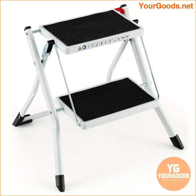 Lifezeal Folding Step Stool 2 Step 330lb Capacity Anti-Slip Handle - YourGoods Online Shop