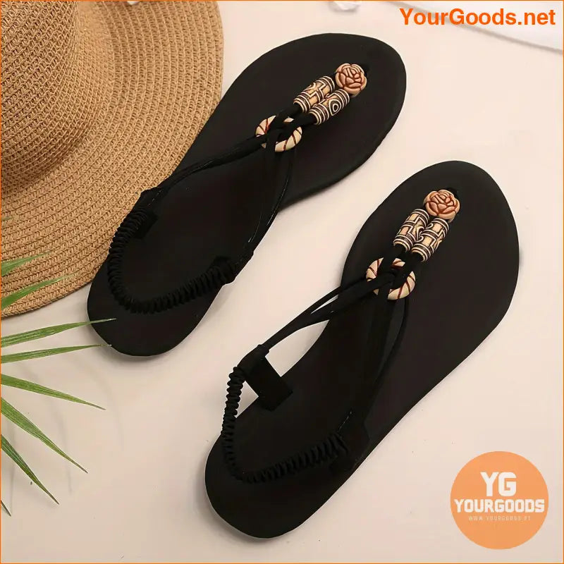 Lightweight Womens Beaded Thong Sandals for Summer - YourGoods Online Shop