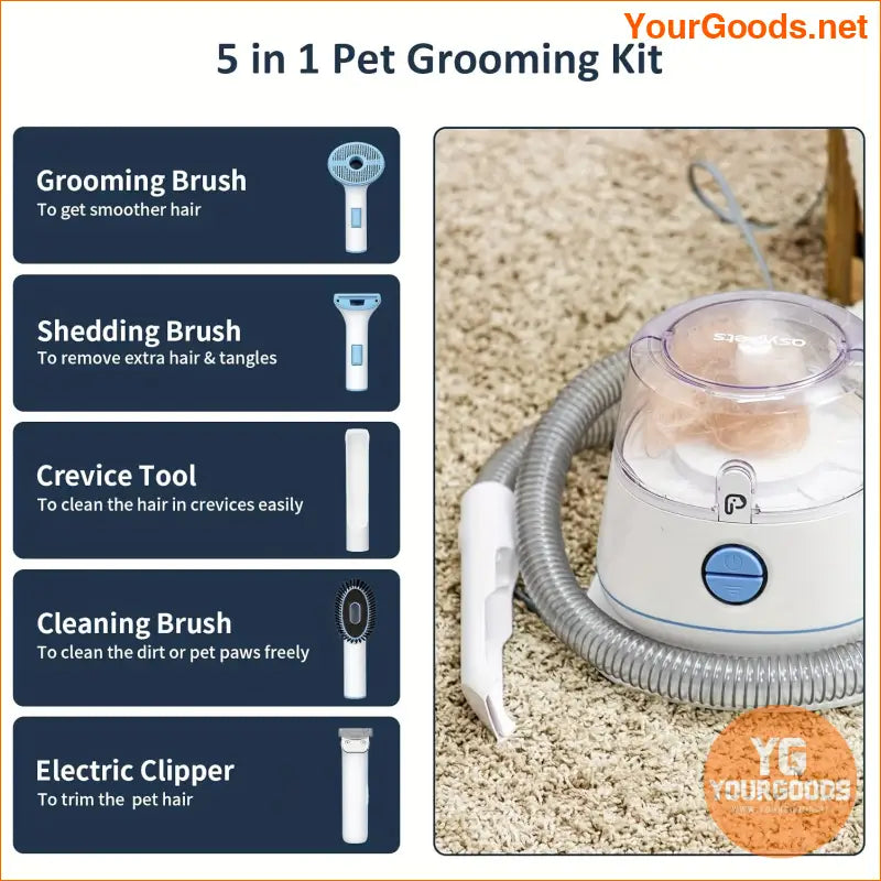 LowNoise 360 Pet Grooming Vacuum with 5 Tools - YourGoods Online Shop