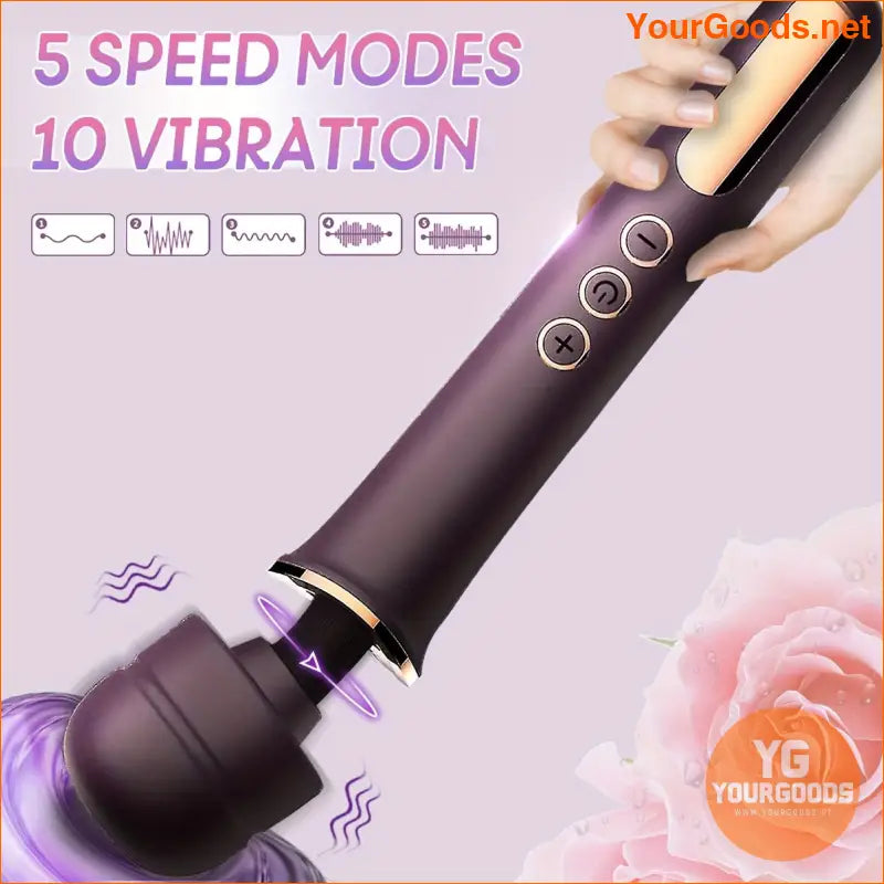 LUVWAKE Wireless Vibration Wand 10 Modes Waterproof GSpot Stimulator - YourGoods Online Shop