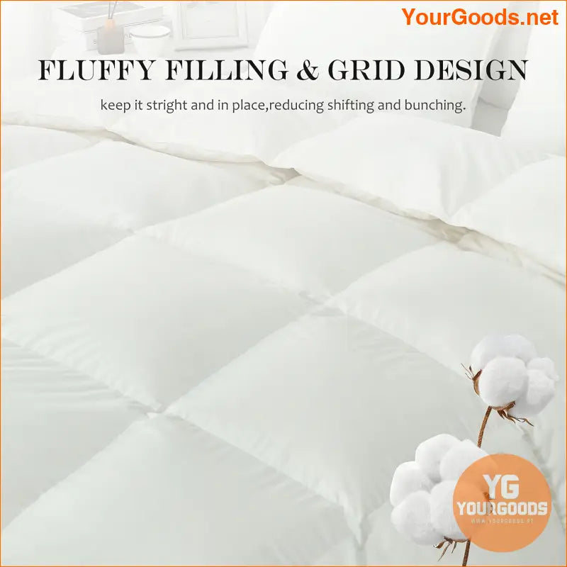 Luxurious 100 Organic Cotton Goose Down Comforter - YourGoods Online Shop