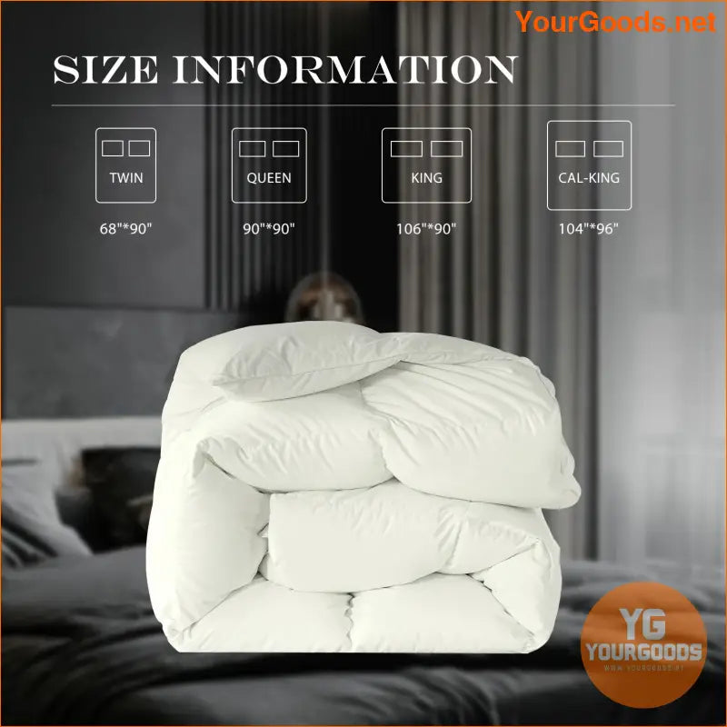 Luxurious 100 Organic Cotton Goose Down Comforter - YourGoods Online Shop