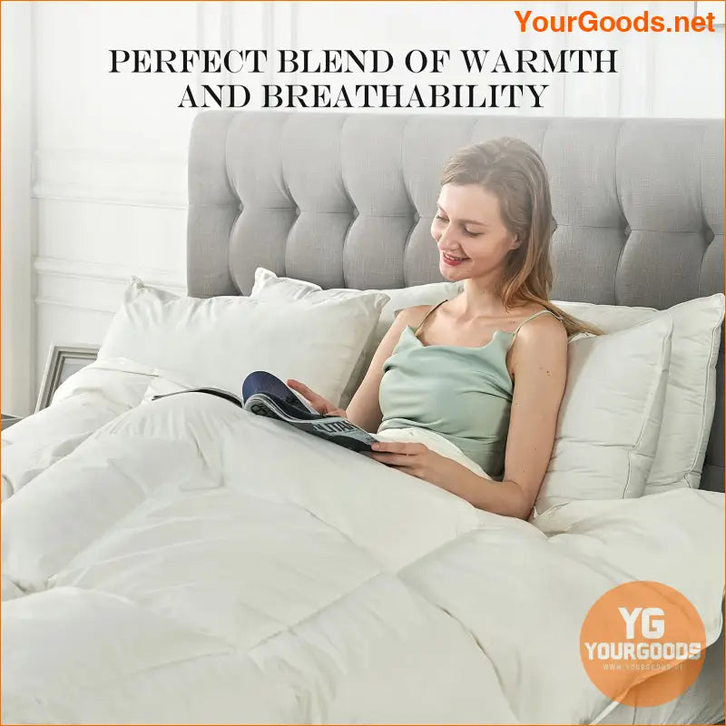 Luxurious 100 Organic Cotton Goose Down Comforter - YourGoods Online Shop