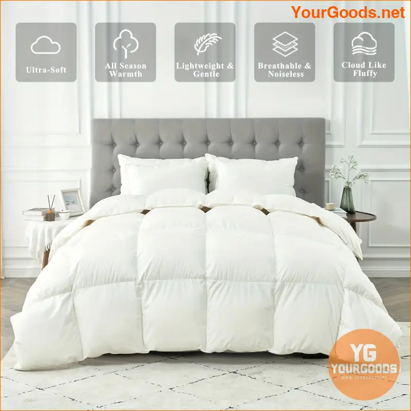 Luxurious 100 Organic Cotton Goose Down Comforter - YourGoods Online Shop