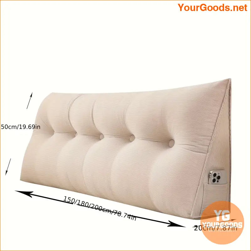 Luxurious Chenille Reading Pillow Large Backrest Cushion - YourGoods Online Shop