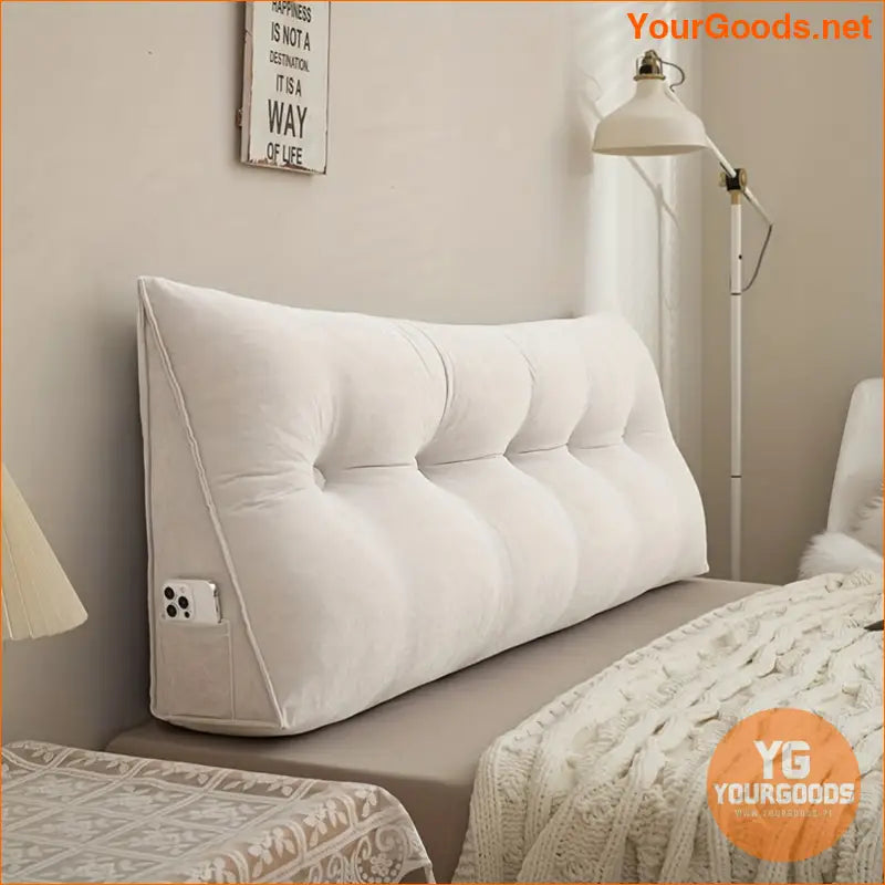 Luxurious Chenille Reading Pillow Large Backrest Cushion - YourGoods Online Shop