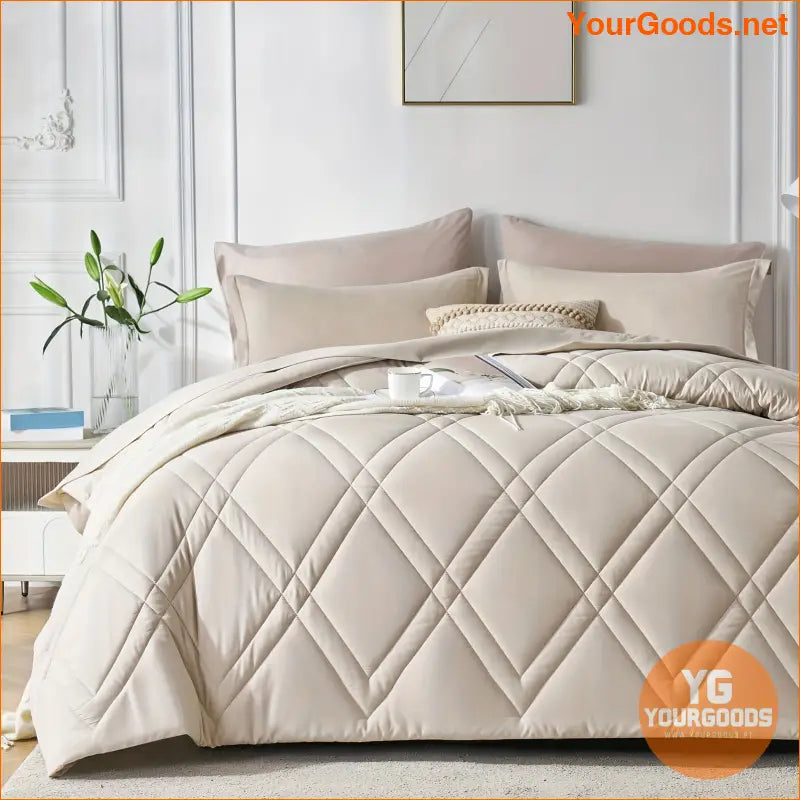 Luxurious Geometric Comforter Set Soft Hypoallergenic Bedding - YourGoods Online Shop