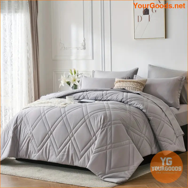 Luxurious Geometric Comforter Set Soft Hypoallergenic Bedding - YourGoods Online Shop