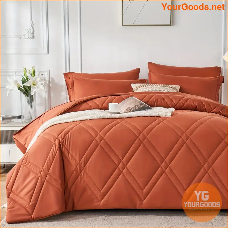 Luxurious Geometric Comforter Set Soft Hypoallergenic Bedding - YourGoods Online Shop