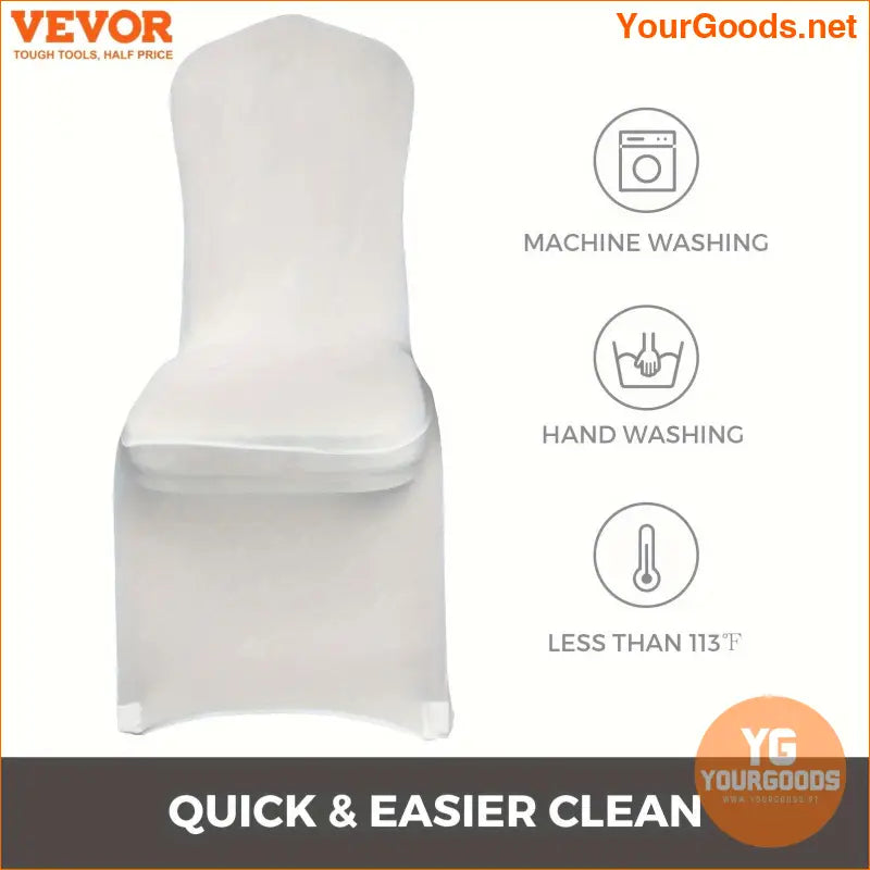 Luxurious White Stretch Chair Covers - 150 Pack - YourGoods Online Shop