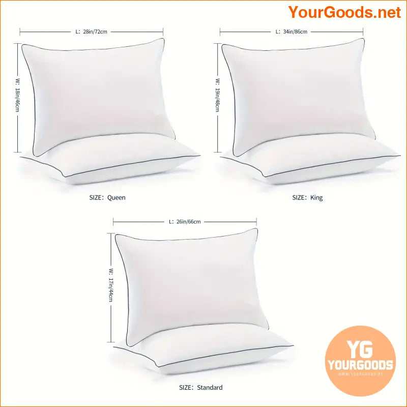 Luxury Cooling Bed Pillows with Breathable Cover Queen - YourGoods Online Shop