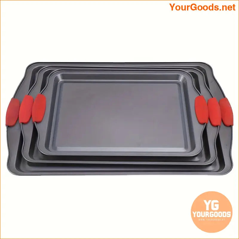 Luxury Nonstick Gray Baking Pan 3pc Set - YourGoods Online Shop