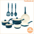 Mainstays Corsair Nonstick 12Piece Ceramic Cookware Set - YourGoods Online Shop