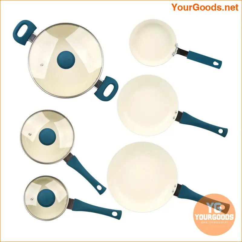 Mainstays Corsair Nonstick 12Piece Ceramic Cookware Set - YourGoods Online Shop