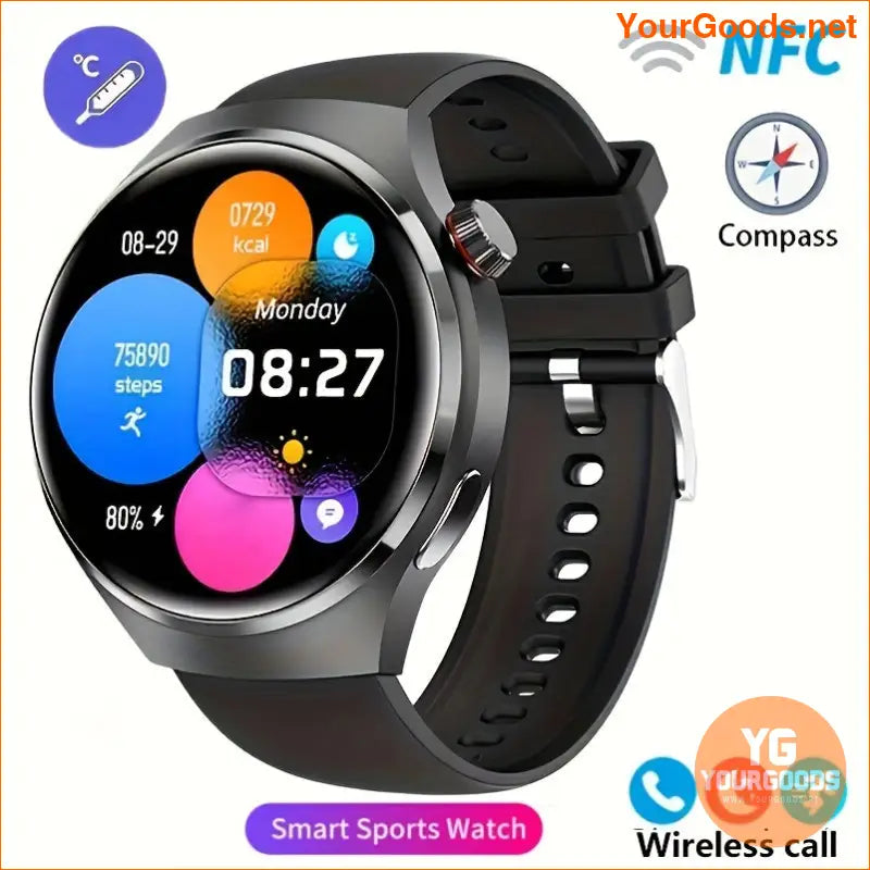 Mens Smart Watch 4 PRO AMOLED GPS Waterproof Wireless Call - YourGoods Online Shop