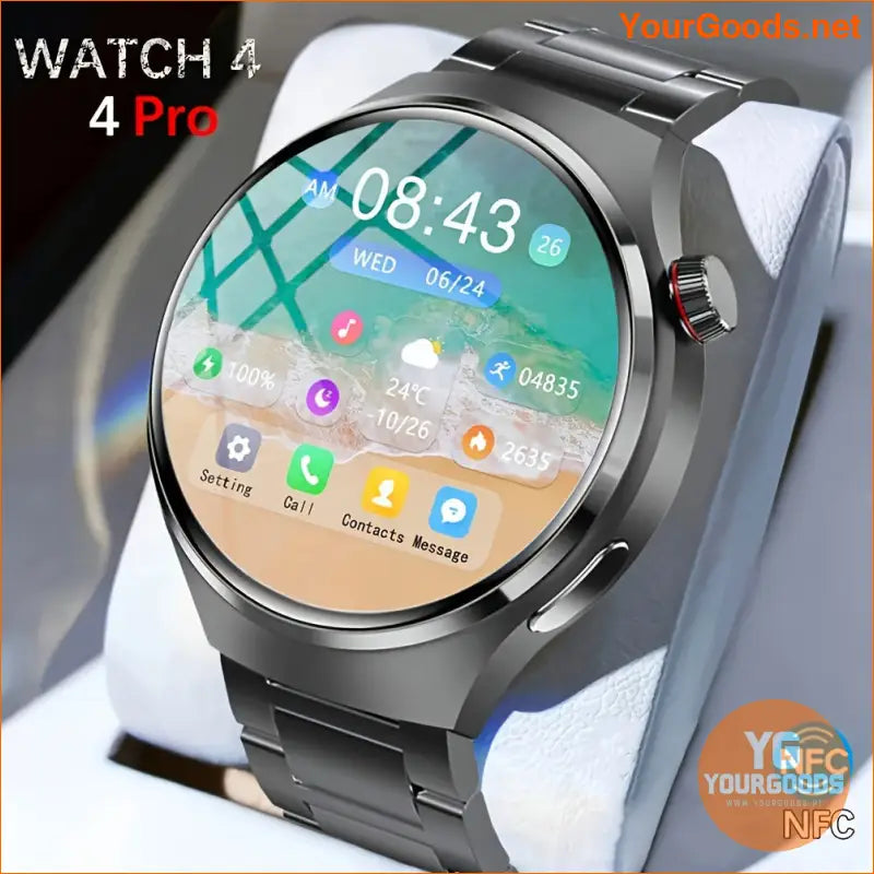 Mens Smart Watch 4 PRO AMOLED GPS Waterproof Wireless Call - YourGoods Online Shop