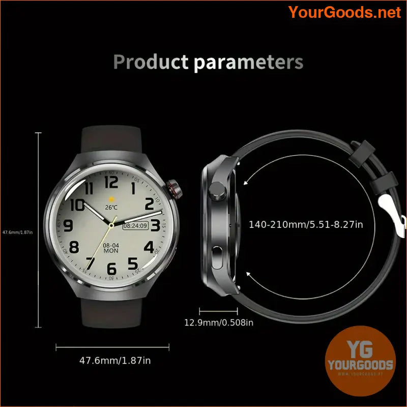 Mens Smart Watch 4 PRO AMOLED GPS Waterproof Wireless Call - YourGoods Online Shop