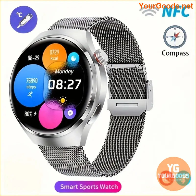 Mens Smart Watch 4 PRO AMOLED GPS Waterproof Wireless Call - YourGoods Online Shop